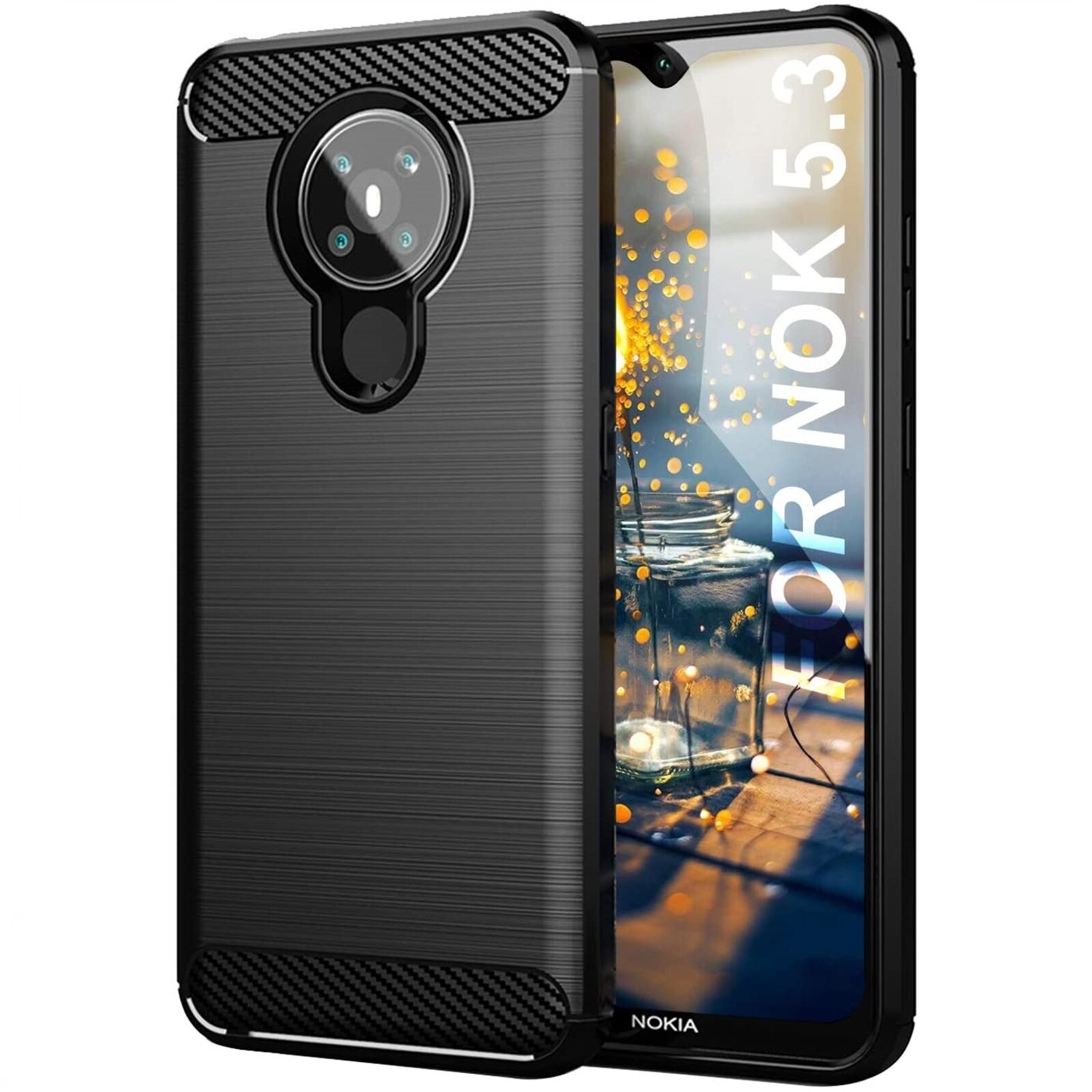 Nokia 5.3 Carbon Black Case Tpu Gel Case Mobiele Telefoon Accessoires: Default Title