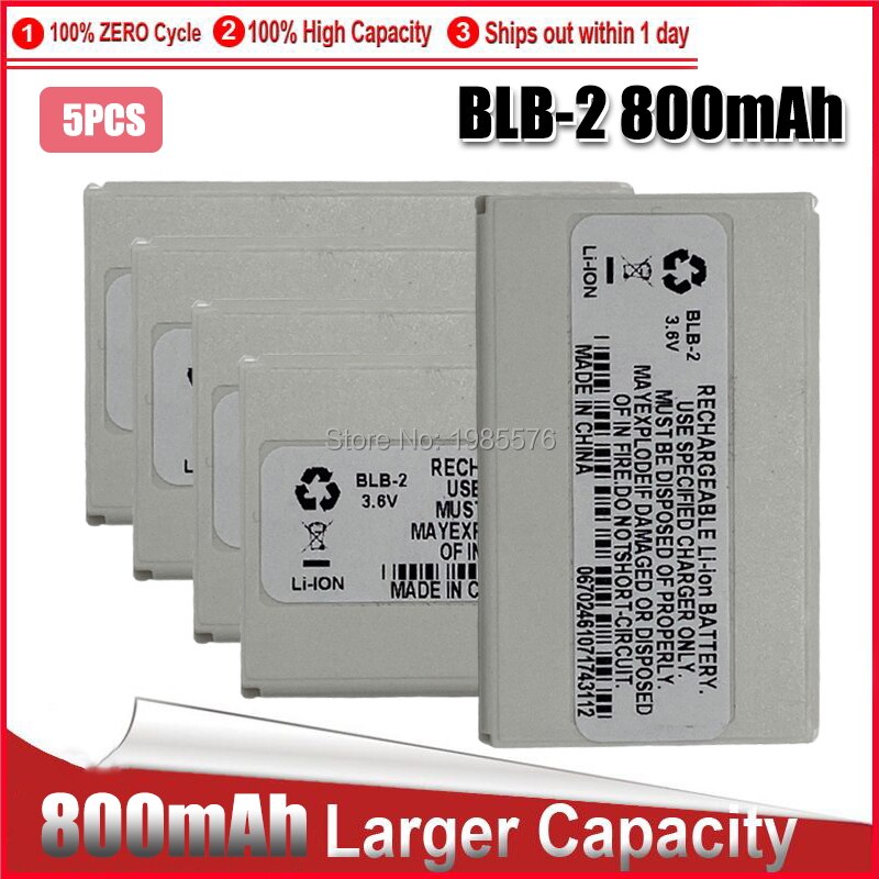 1-5 uds BLB2 BLB-2 batería para Nokia 8210, 8250, 8850, 8910, 8310, 5210, 6500, 6590, 6510, 3610, 8270 8910i 7650 6590i batería: 5pcs