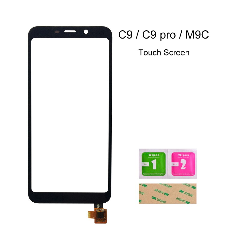 For Meizu C9 pro/ M9C/ C9 LCD Display Touch Screen Digitizer Sensor 5.45&#39;&#39; Glass Panel Replacement Parts With Frame: Black Touch