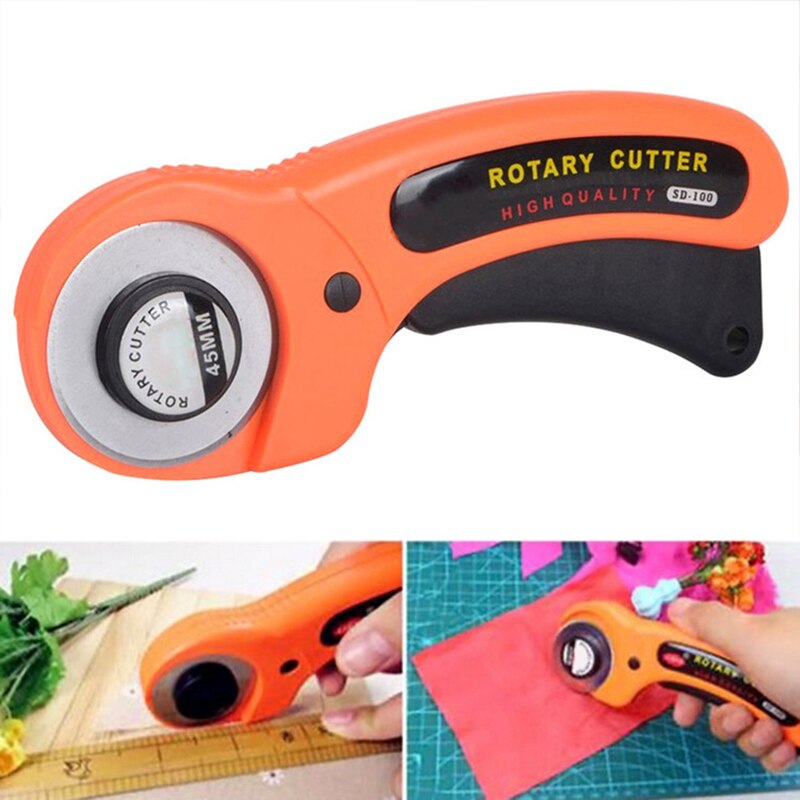 1Pc 45mm Fabric Cutter Rotary Cutter Textile Cutter Fabric Circular Quilting Cutting Patchwork Leathercraft Sewing Tool