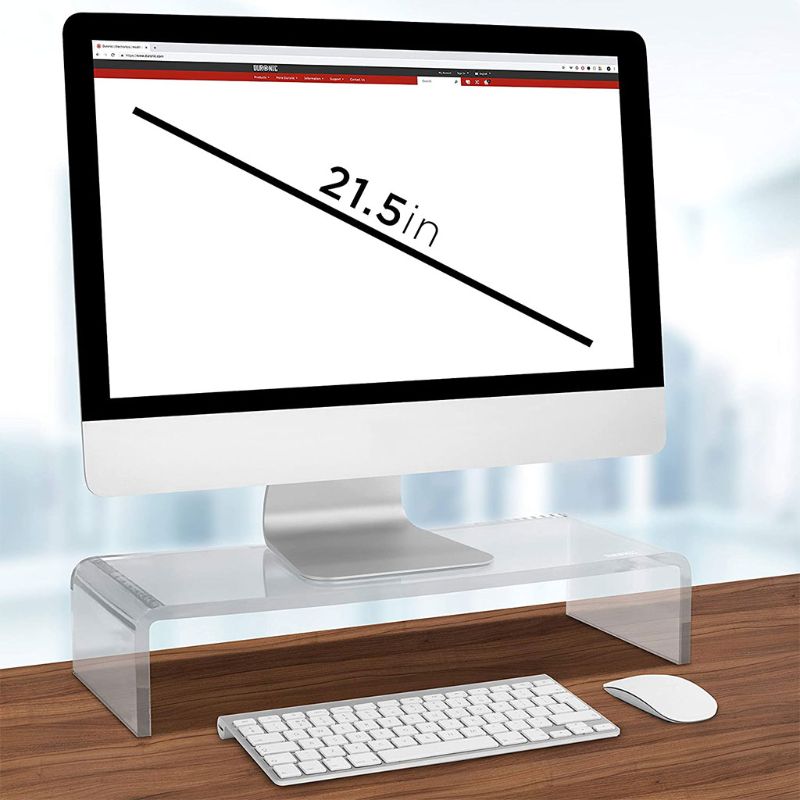 Soporte elevador de Monitor de ordenador Universal de acrílico para escritorio de negocios de oficina en casa