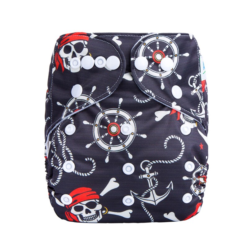 Bohemian Verstelbare Doek Luier Skeletschedel Print Baby Luiers Boho Herbruikbare Nappy Fit 3-15Kg Baby Baby
