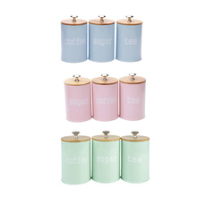 Conjunto de 3 unidades de botes de Metal para condimentos, especias, sal, azúcar, pimienta, tarro de cocina, suministros para el hogar, coctelera de sal,