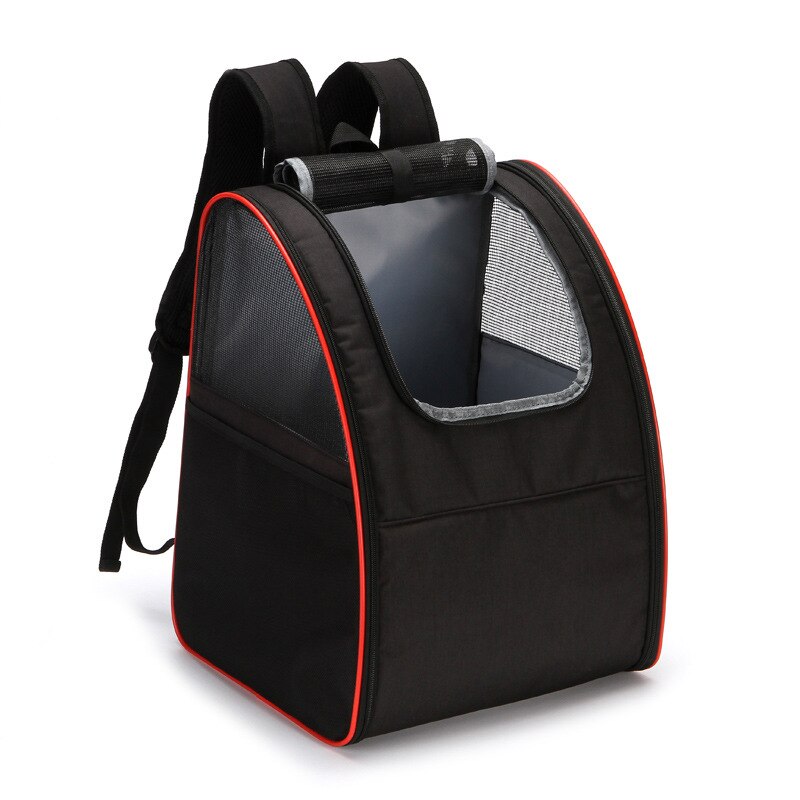 Pet Puppy Hond Kat Carrier Bag Black Hond Rugzak Outdoor Ademend Opvouwbare Pet Rugzak Voor Reizen Kleine Hond Tas: Red