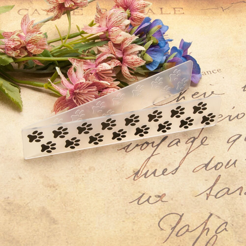 15x3cm Footprint Embossing Folders Plastic Scrapbooking DIY Template Christmas Photo Album Card Making