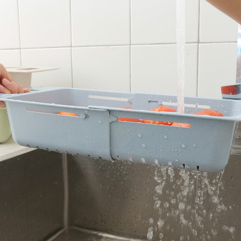 Intrekbare wastafel, afvoer rack, opslag rack, keuken, plastic kom, eetstokjes rack, huishoudelijke groente opbergrek, kom rack
