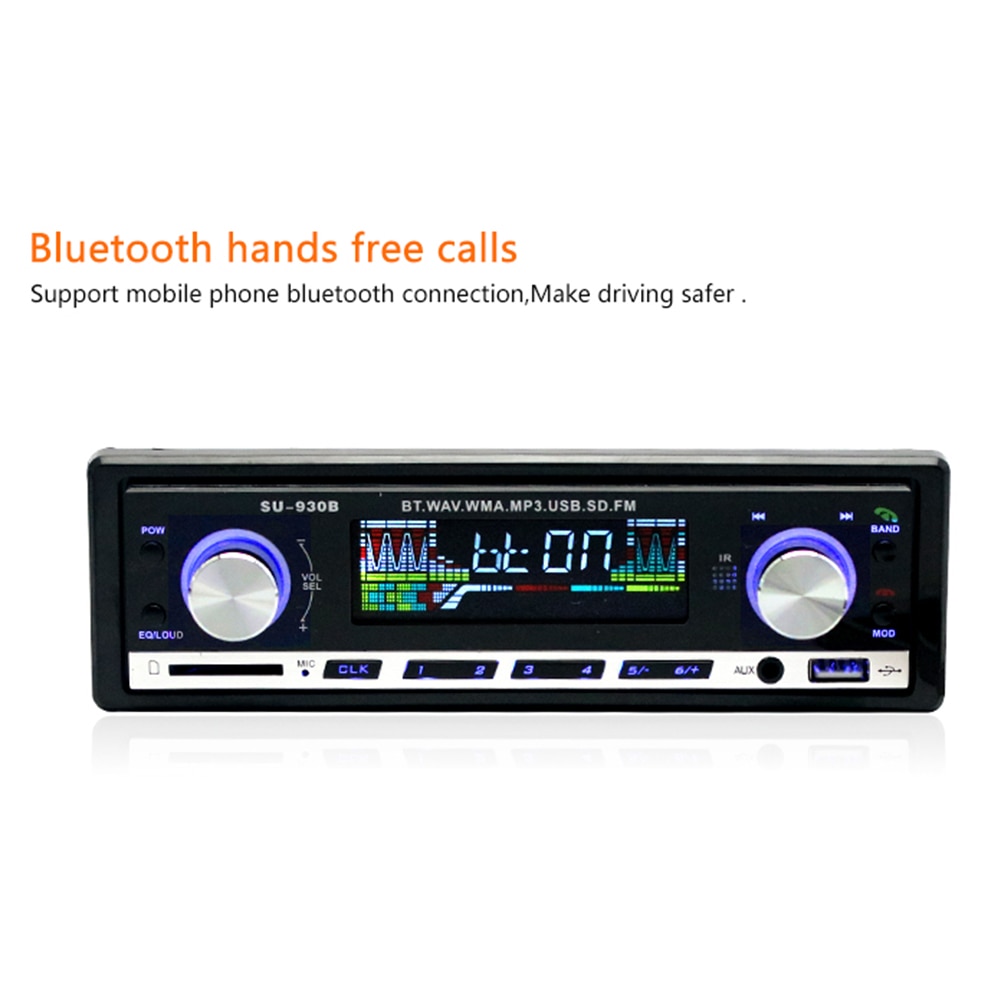 SU-930B Car Radio Bluetooth AUX-in U Disk MP3 Player Single 1 DIN Auto Stereo In Dash Head Unit