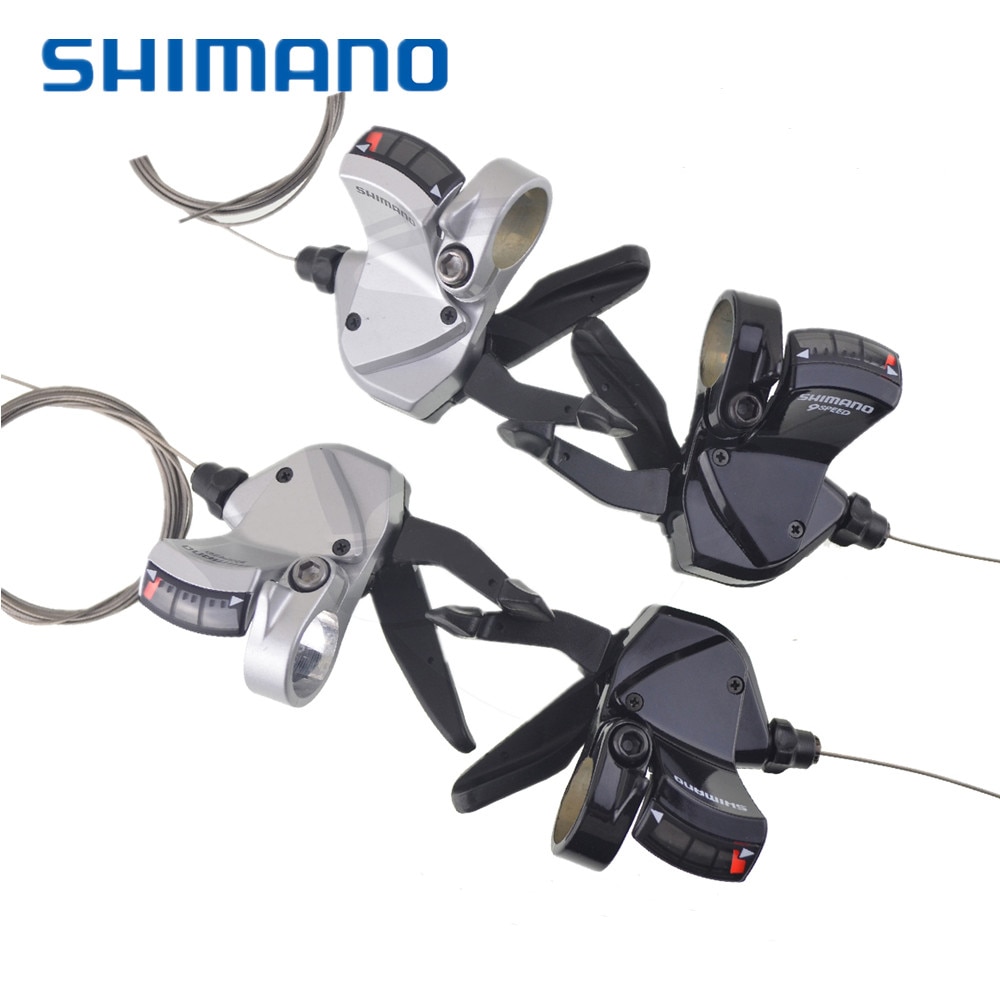 SHIMAN0 SL-R440 SL-R441 Shifters Flat Bar Triggle Left / Right Hand 2/3s 8/9 Speed Shifter w/ Inner Cables Black Silver