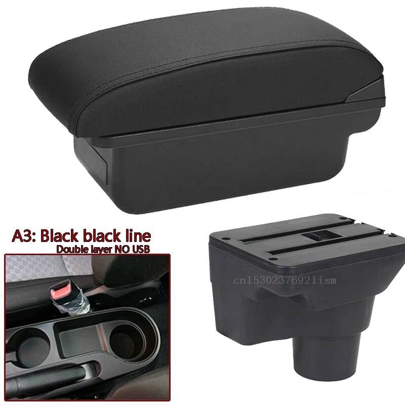 per Kia Rio 4 bracciolo per Kia Rio 4 x-linea scatola bracciolo auto Russi 2017 2018 2019 2020 2021 accessori auto interni facile da installare: A nero linea  no USB