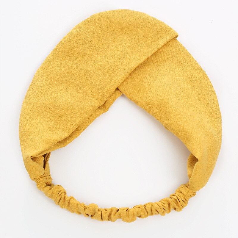 Bohemian Meisjes Haarband Haaraccessoires Cross Top Knoop Elastische Hoofdbanden Voor Vrouw Zachte Effen Kleur Twisted Geknoopt Hoofdband: PZ8