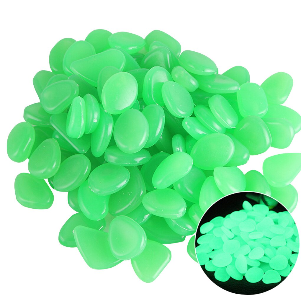 50pcs Resin Luminous Stones Glow in the Dark Garden Pebbles Glow Stones Rocks for Walkways Garden Path Decor Luminous Stones