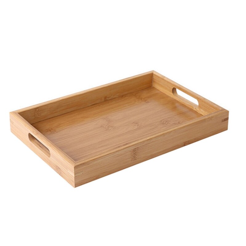 Bamboo Wooden Rectangular Tea Tray Solid Wood Tray Trays Serving Tray Kung Fu Tea Cup Tray Wooden Hotel Dinner Plate: 3XL