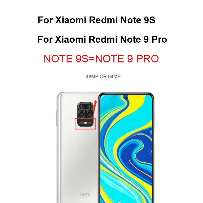 Per Xiaomi Redmi Note 9 PRO copribatteria posteriore alloggiamento posteriore pannello porta in vetro custodia in vetro per Xiaomi Redmi Note 9S sostituzione