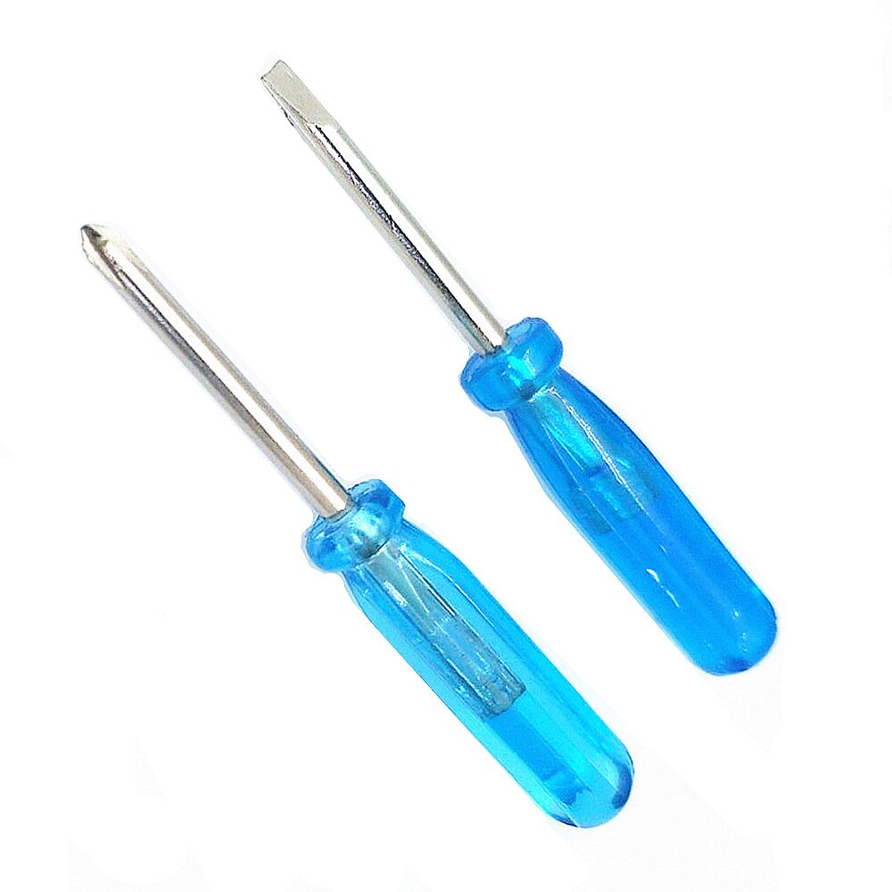 2PCS Transparent Handle Metal Screw Driver Kit Set Mini Small Portable Radish Head Needle Plate Screwdriver Repair Sewing Tools: plum