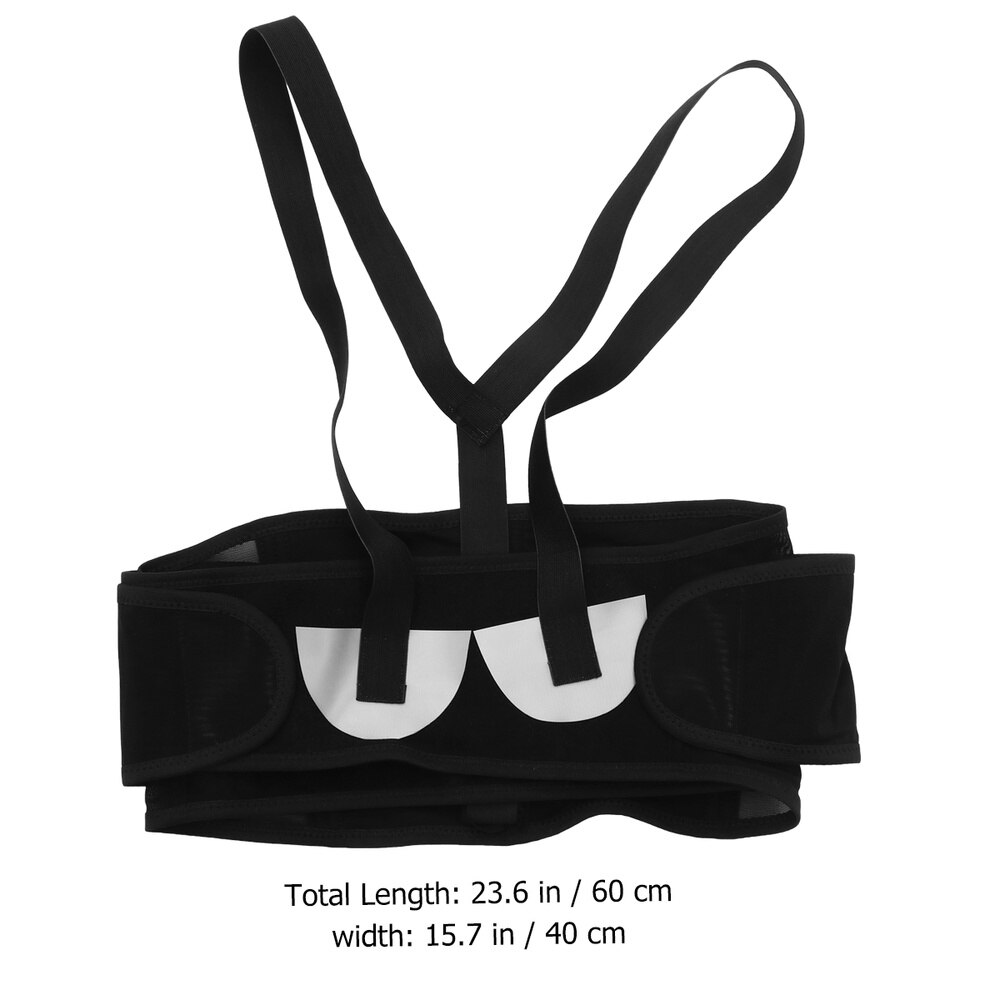 Mutterschaft Bauch Unterstützung Band Atmungs Dünne Schwangerschaft Gürtel mit Schulter Riemen Verstellbare Taille Unterstützung (Schwarz)