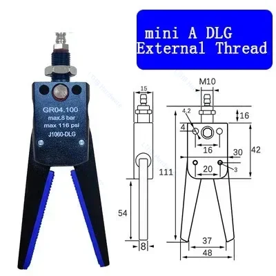 Mini A Greifer Serie Pneumatische Manipulator Vorrichtung Magnetische Induktion Rutschfeste Abdeckung Spritzguss Manipulator Zubehör: grau