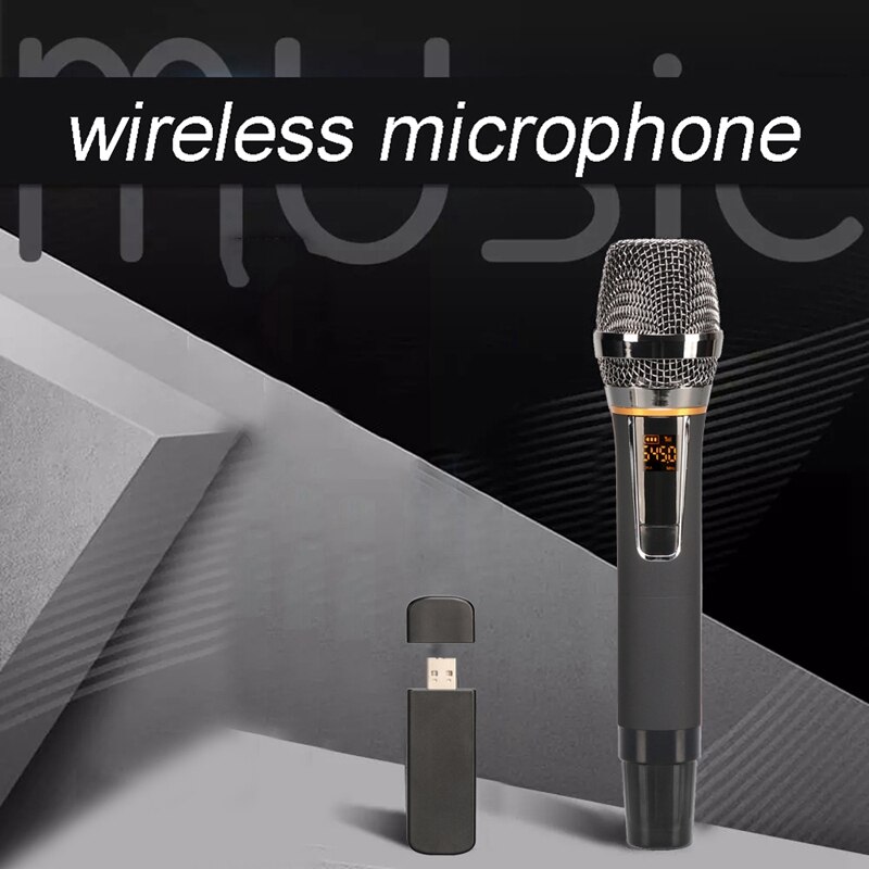 Wireless USB Microphone Handheld Sing Recording Portable Dynamic Microphone for Meeting Speech