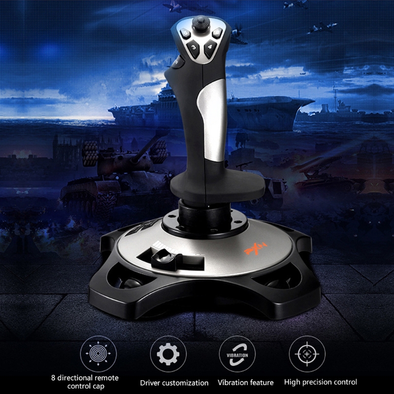 The 1Pc PXN-2113 Flight Joystick Has 12 Programmable Buttons And Vibration Function For PC Windows XP/7/8/10 System
