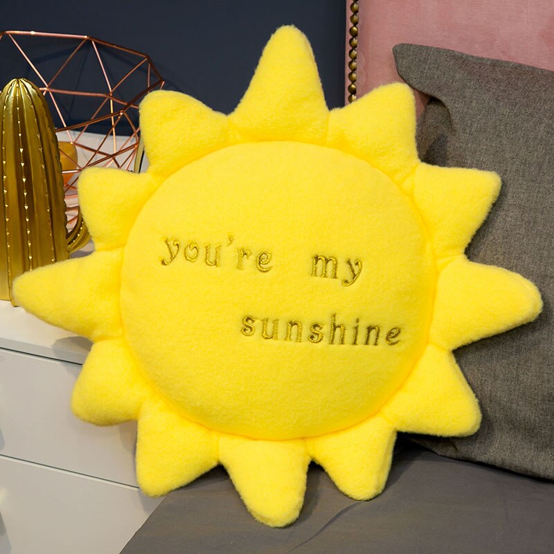 SchöNe Plüsch Himmel Kissen Wolke Regenbogen Herz Sonne Stern Weiche Kissen Kissen Kawaii Gefüllte Plüsch Spielzeug Für freundlicher Baby freundlicher: 50cm Sonne