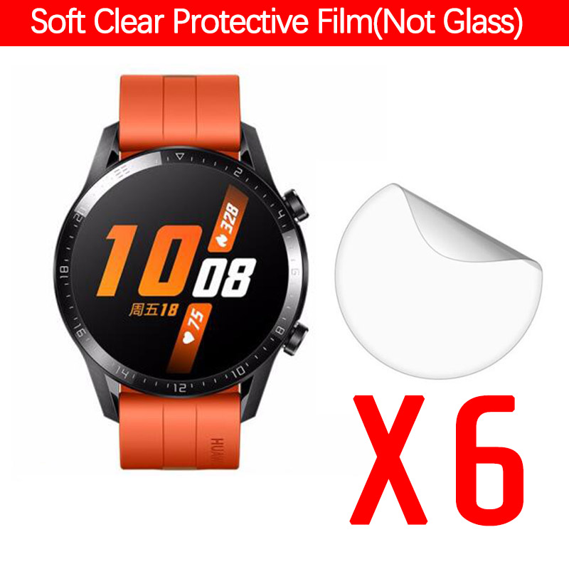 Soft Clear Protective Films For Huawei Watch GT 2 GT2 42MM 46MM Smart watch Full Screen Protector Cover Film (Not Glass): 6PCS / For GT 46MM