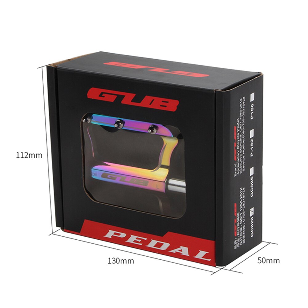 GUB – pédales de vélo ultralégères, roulements scellés, alliage d'aluminium, axe de vélo de route, pédales plates antidérapantes, 1 paire