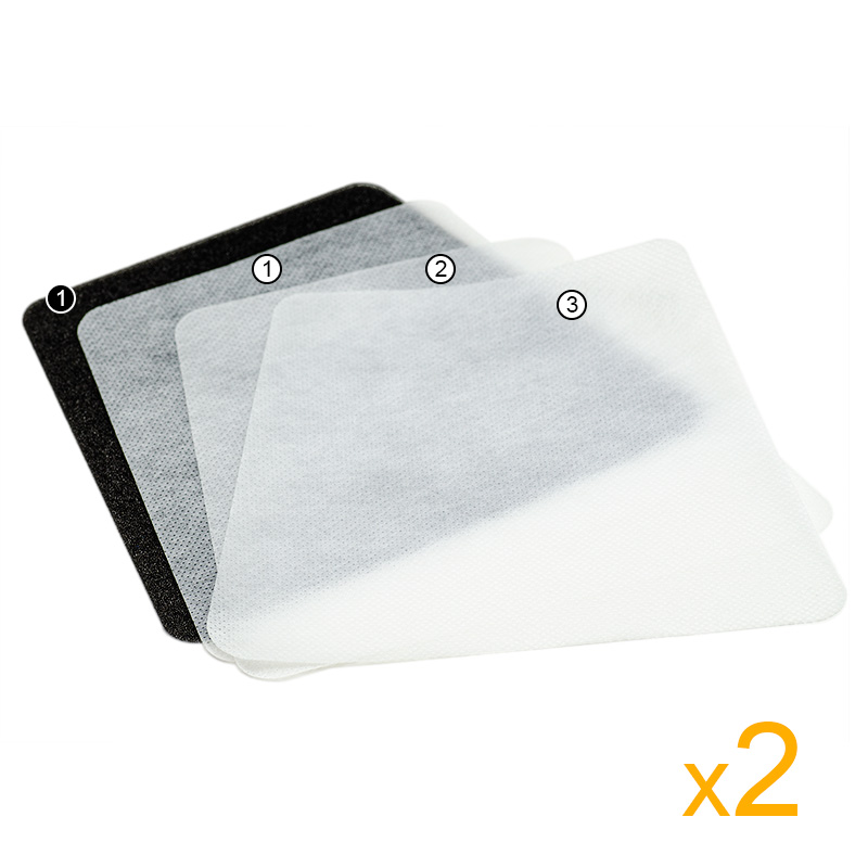 Replacement Dust Filter Set for IETS GT600 Laptop Cooling Stand (1pc Black Filter-cotton and 3pcs White Filter-cloth): Silver