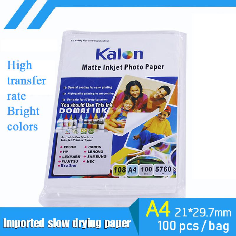 Papier de transfert par Sublimation A4, papier Non en coton à séchage lent, impression numérique à jet d&#39;encre, 100g, 100 pièces