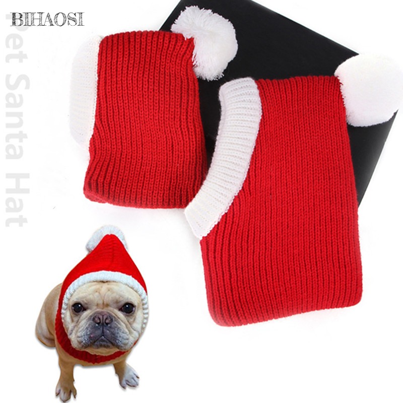 Herbst Winter Haustier Cosplay DIY Kappe Weihnachten Warme Kleine Katze Hüte Mops Hund Zubehör Für klein Mittel groß Hunde Kostüm Dekor