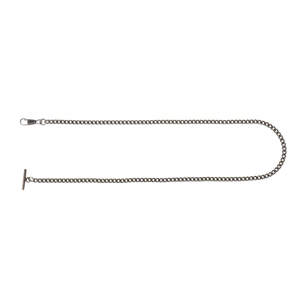 Błyszczące klasyczny łańcuszki metalowe zapięcie moda chromowana kamizelka kamizelka kieszonkowy zegarek łańcuch DIY wystrój T bar karabińczyk linki