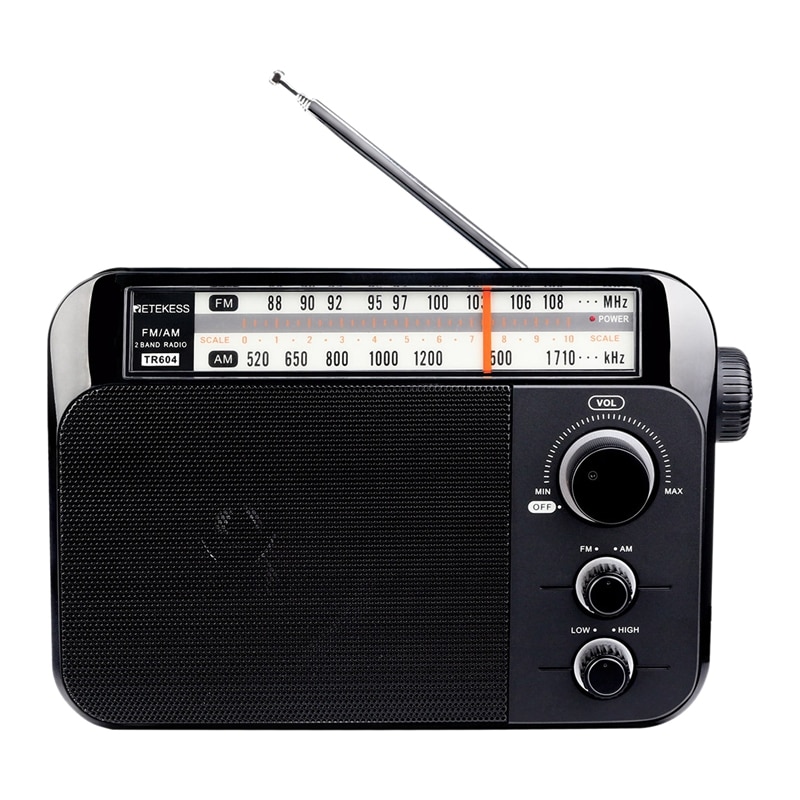 TR604 Draagbare Full-Band Radio, Draagbare Fm/Am Radio Met Speaker, 3.5Mm Koptelefoon (Eu Plug): Default Title