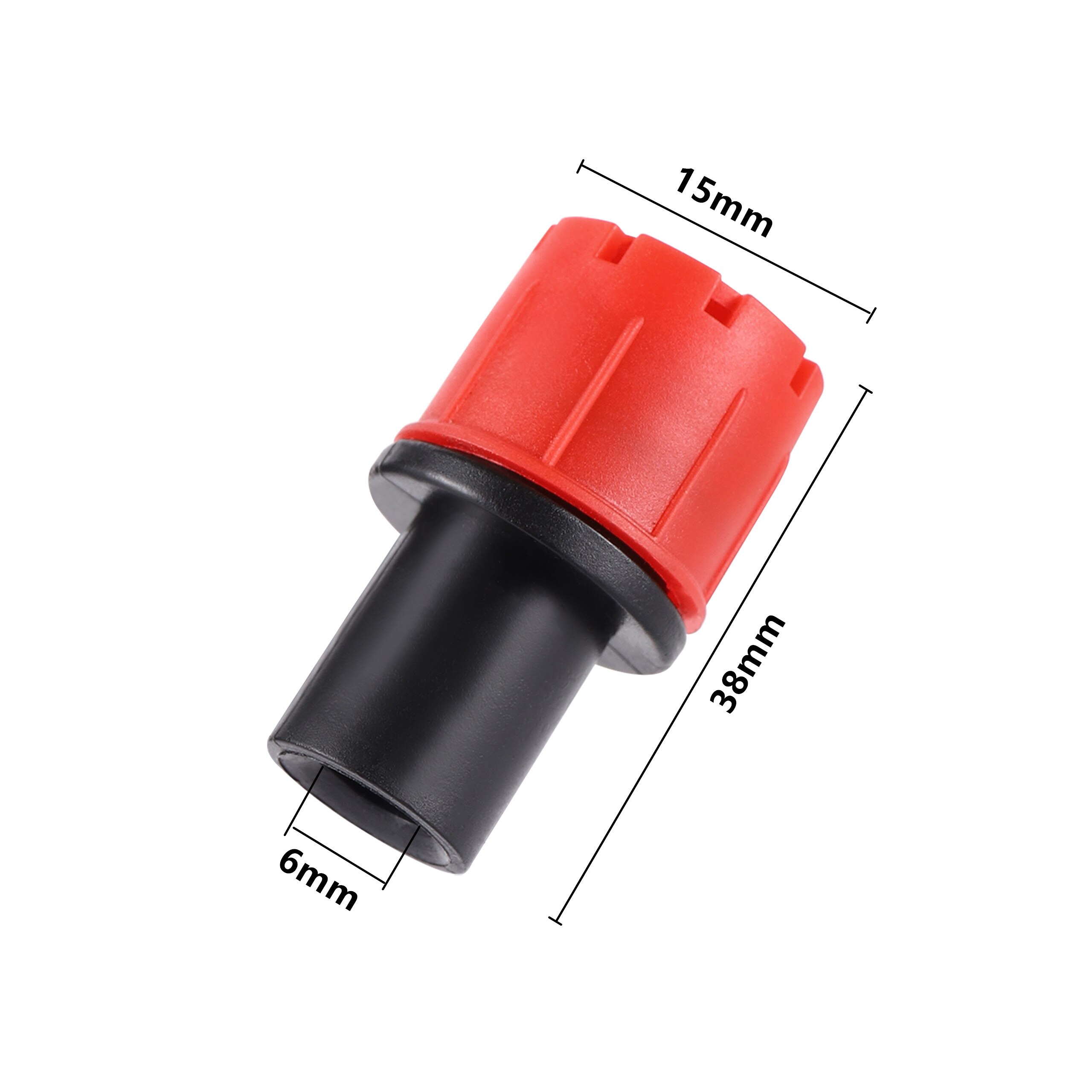 5Pcs 6mm 8 Hole Red Dripper Adjustable Drip Watering Emitter Garden Micro Drip Irrigation Potted Bonsai Plants Watering Drippers