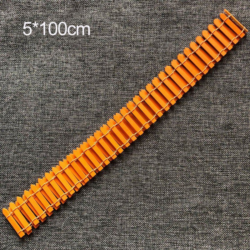 100*5Cm Tuin Lange Houten Hek Diy Mini Kleurrijke Kamfer Kleine Hek Succulent Hek: G