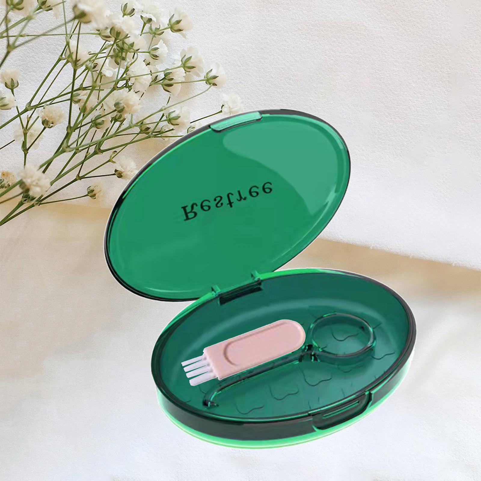 Box Draagbare Grote Te Dragen Ventilatie Met Deksel Aligner Gereedschap Voor Reizen Mond Guard Vrouwen Jongen Tiener: green