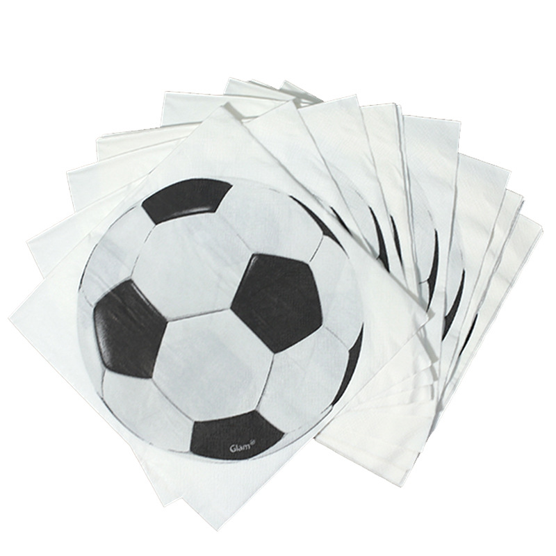 Voetbal Verjaardagsfeestje Decoratie Voetbal Thema Servies Cake Topper Achtergrond Ballon Voor Kinderen Verjaardagsfeestje Decoraties
