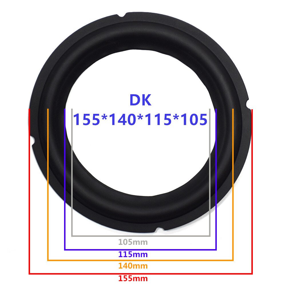 6.5 inch Speaker Rubber Surround Repair speaker DIY Suspension Suspension Subwoofer Rubber Surround Side Speaker Repair: 2pieces / DK