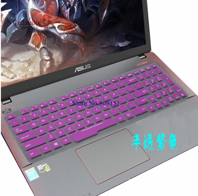 For Asus ROG Strix GL553VD GL553 FZ53VD FX553VE FX553VD FX53VW GL753VE ZX53VW 15 17 inch Notebook keyboard cover protector Skin: Purple