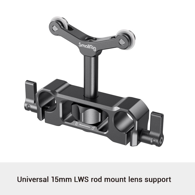SmallRig Universal- 15mm LWS Objektiv Unterstützung für Kamera Lange Objektiv Unterstützung Höhe Einstellbare DSLR Kamera Anlage Objektiv Adapter 2680: Linse Unterstützung 2