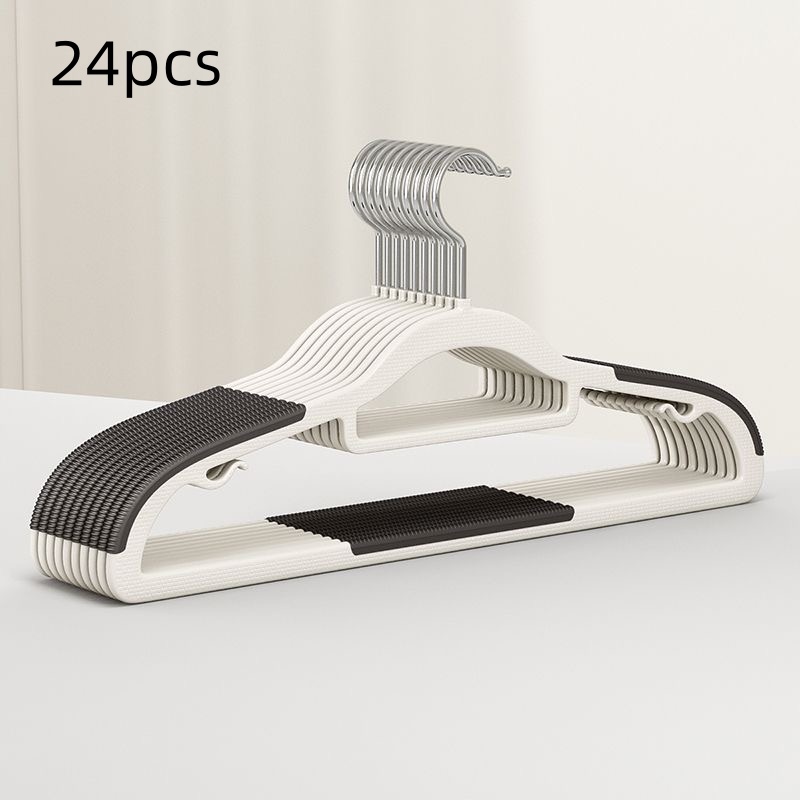Plastic kleerhanger antislip volwassen thuisgebruik kledingkasthanger voor slaapkamer balkon drogen kledingrek: Beige