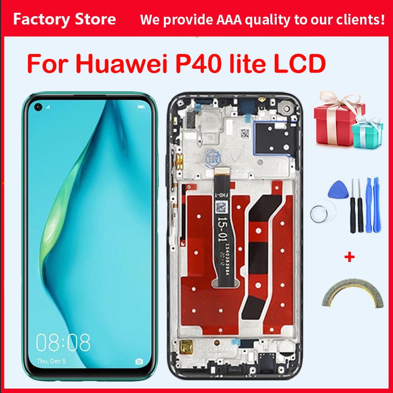 2310*1080 Originele Lcd Voor Huawei P40 Lite Lcd Met Frame Scherm Voor Huawei P40 Lite Screen Nova 6 Se Lcd-scherm