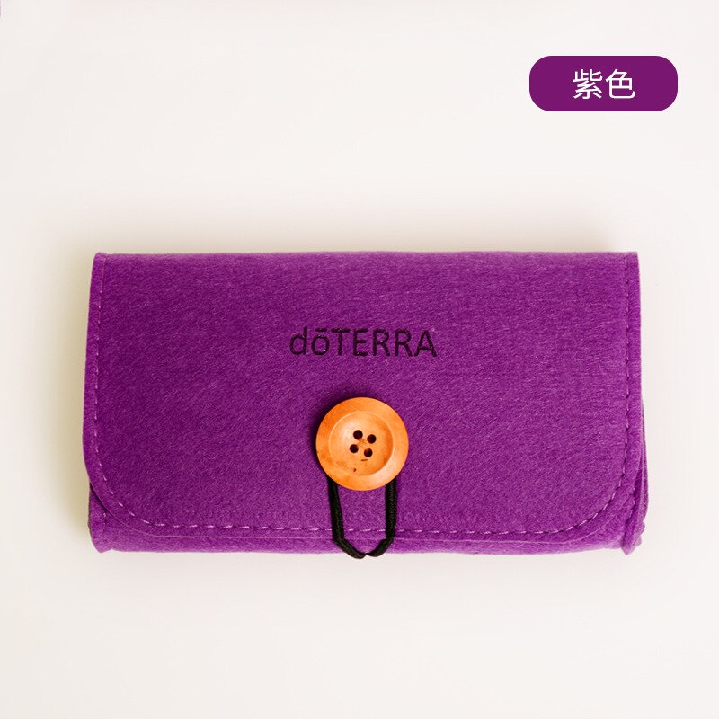 5 Schlüssel 15ML Ätherisches Öl fallen für DoTERRA Reise Flaschen Lagerung Tasche Ätherisches Öl sub-Pack Aromatherapie Lagerung tragetasche: Violett