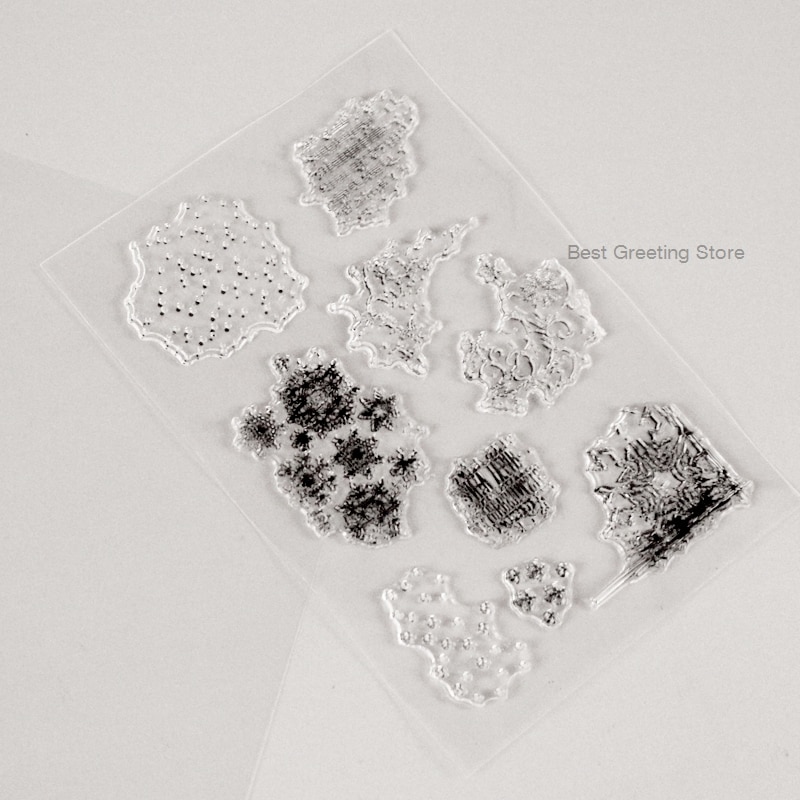 clear background element scrapbooking stamps deco snowflake clear stamps