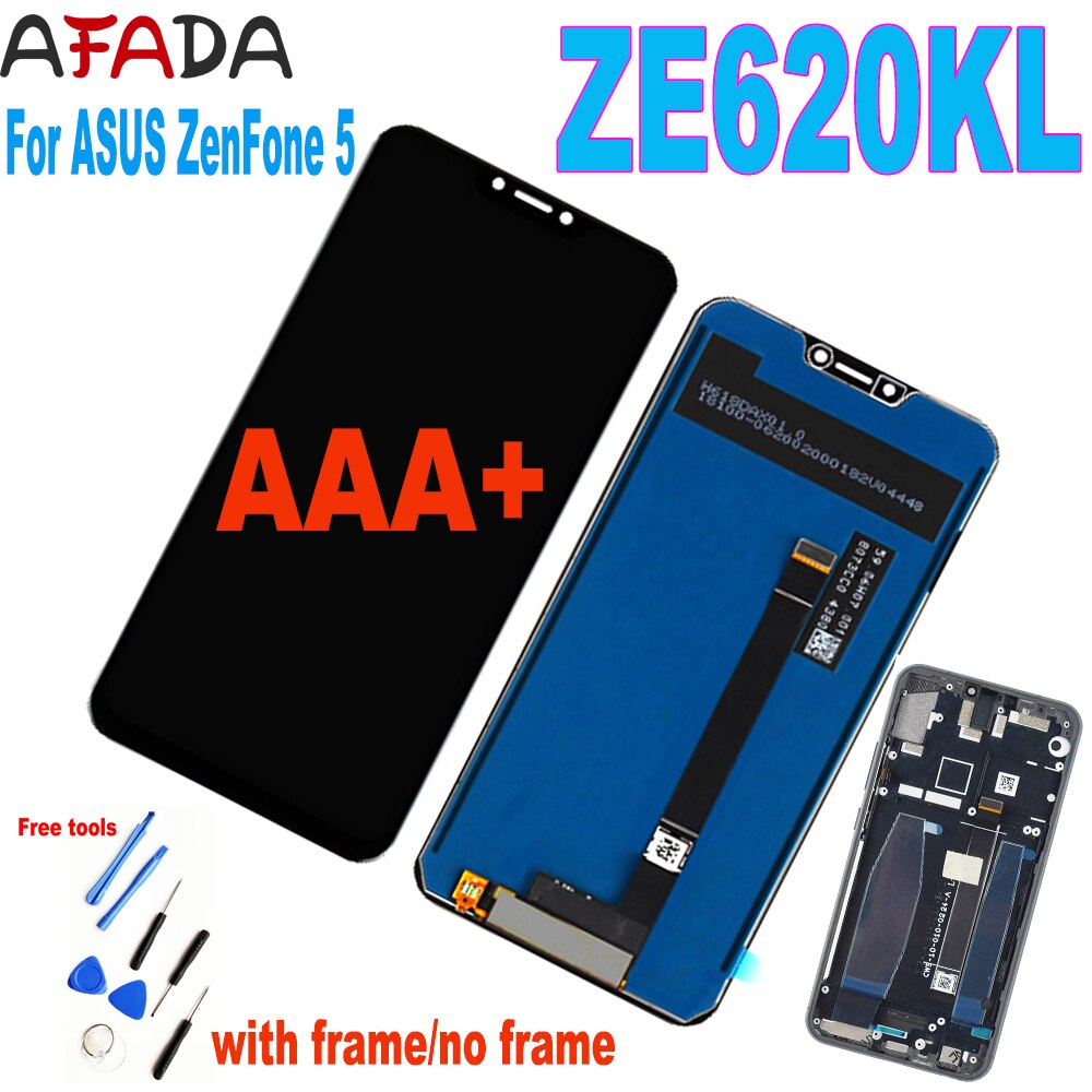 Originele 6.2 "Voor Asus Zenfone 5 Gamme ZE620KL Lcd-scherm Touch Screen Panel Digitizer Frame Voor Zenfone 5Z ZS620KL X00QD