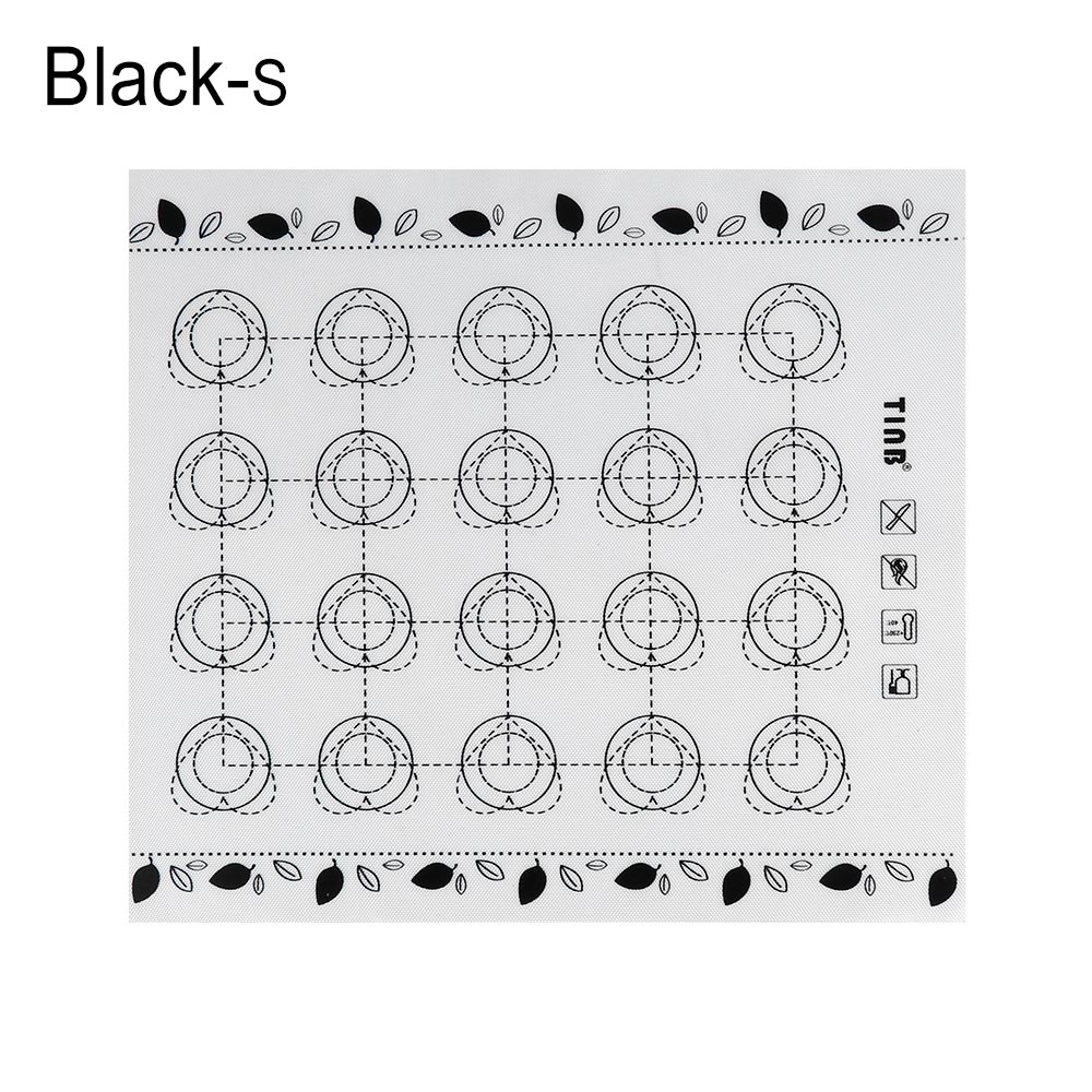 Siliconen Cake Sheet Rolling Pad Food Grade Macaron Bakken Mat Non Stick Kneden Deeg Bakvormen Oven Gebak Koken Gereedschap: B29x26cm-style1