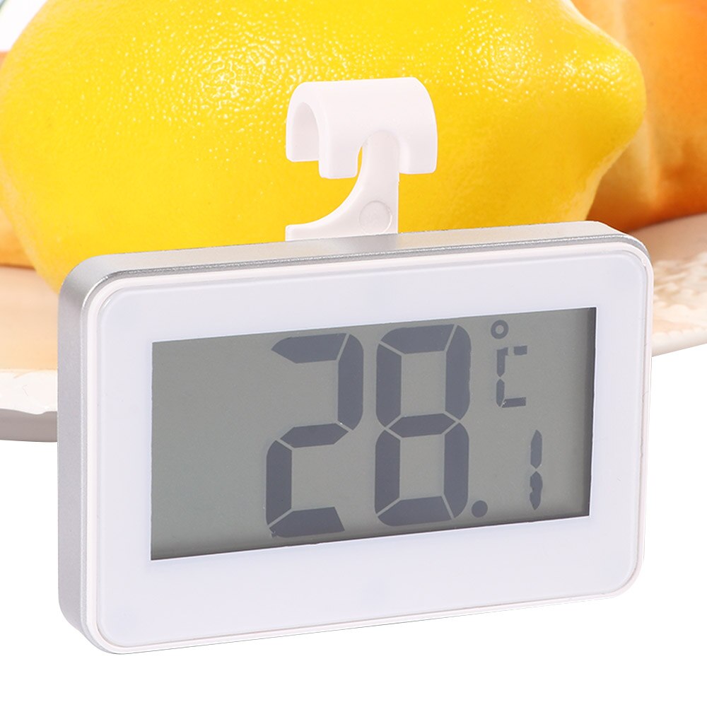 LCD Display Refrigerator Freezer Fridge Digital Thermometer Frost Alarm Kitchen Thermograph with Adjustable Magnet Hook