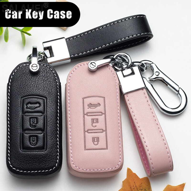 Mode Lederen Auto Key Case Cover Voor Mitsubishi Outlander Lancer 10 Pajero Lancer Ex Sport L200 Asx Rvr Smart Remote protector