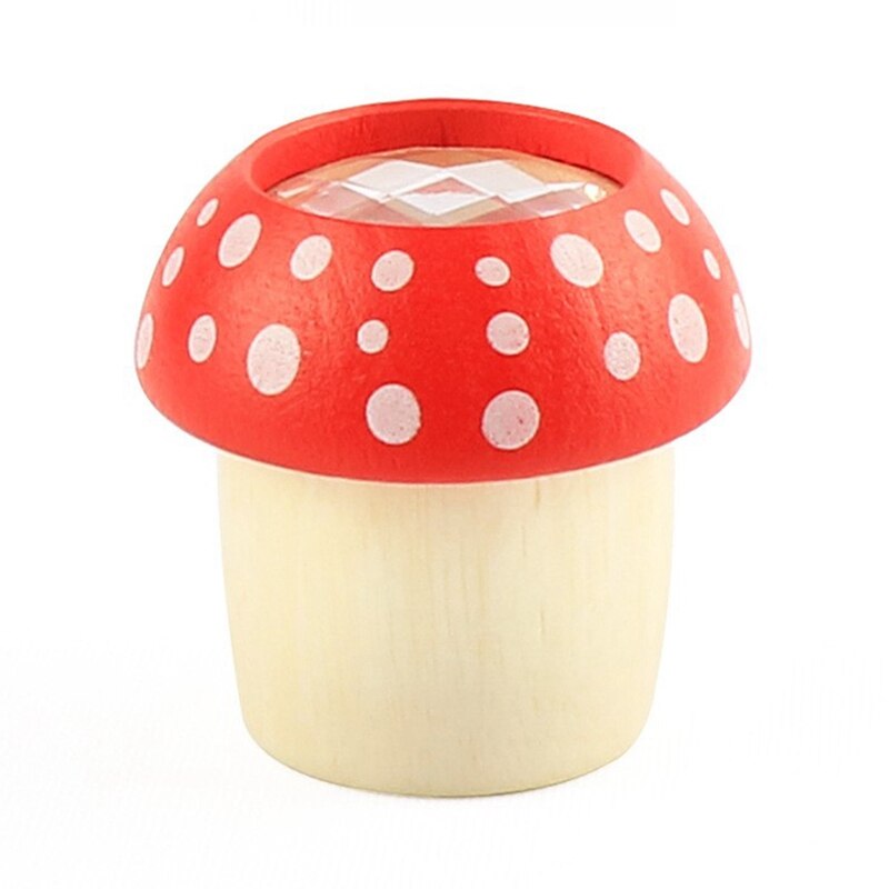 4 Stck Holz Pilz Kaleidoskop Spielzeug Baby Puzzle Erkundung Spielzeug Multi-Winkel Spiegel Bunte ic Quaddel für Kind