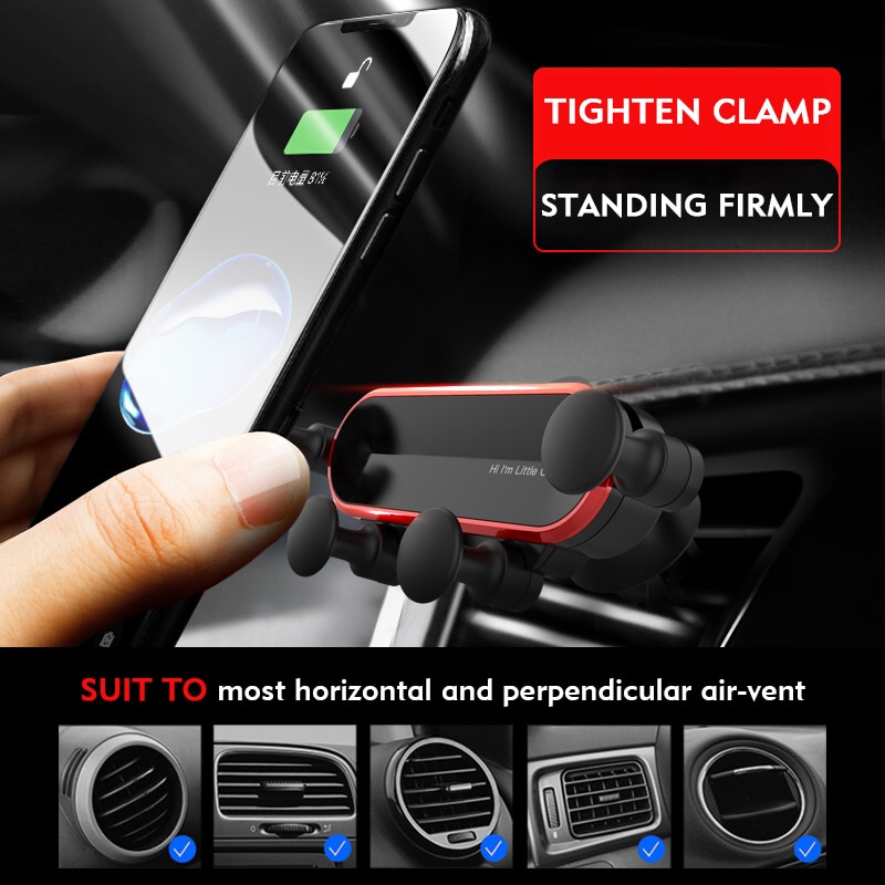 Universal Air Vent Car Mount Zwaartekracht Auto-Grip Auto Telefoon Houder Ondersteuning Voor Telefoon In Auto Voor Iphone X Samsung Xiaomi Tabletten