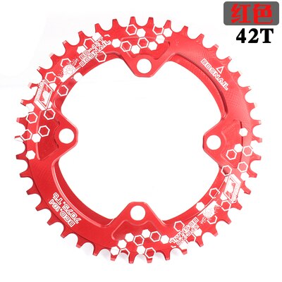 104 bcd 40/42/44/50/52t mountainbike kettingblad mtb crankstel aluminium smal breed kettingblad: 42t rode