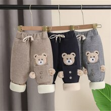 Baby Jongens Warme Broek Winter Peuter Katoenen Dik Fluwelen Lange Broek Voor Bebe Baby Leggings Kinderen 2022 Kleding Kerst