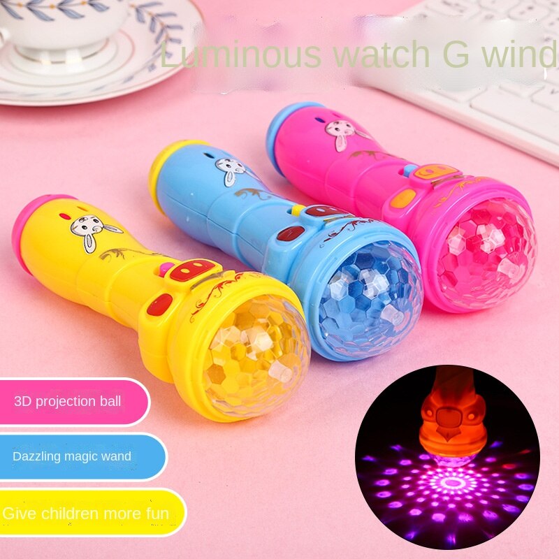 Flash Microfoon Star Studded Lichtgevende Speelgoed Projectie Microfoon Kinderen